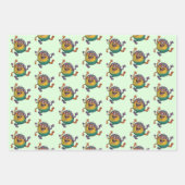 Feuille De Papier Cadeau Monstre de dessin (Devant 2)