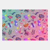 Feuille De Papier Cadeau Monstres d'Halloween (Devant 2)