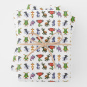 Feuille De Papier Cadeau Monstres rigolos (En situation)