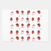 Feuille De Papier Cadeau Mood Strawberry Seamless Pattern Wrapping Paper (Devant 2)