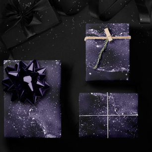 Feuille De Papier Cadeau Moody Agate   Midnight Indigo Deep Purple Glam