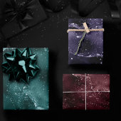 Feuille De Papier Cadeau Moody Agates | Abstrait Joyau foncé de luxe ton