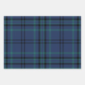 Feuille De Papier Cadeau Moody Navy and Teal Dark Tartan Christmas (Devant 2)