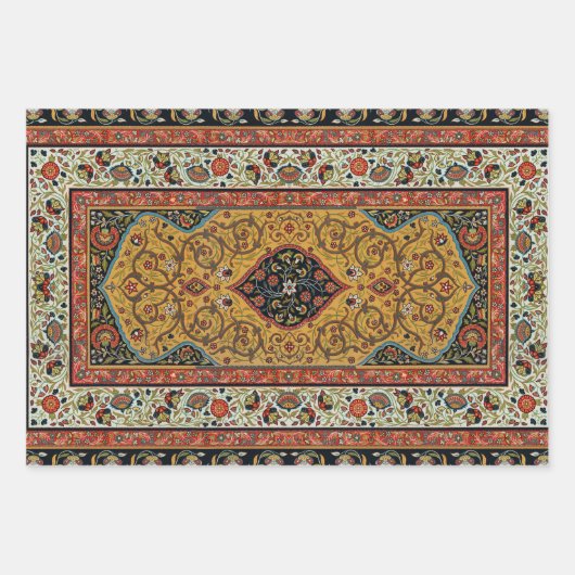 Feuille De Papier Cadeau Moquette Perse antique Design élégant (Devant 2)
