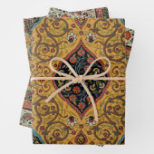 Feuille De Papier Cadeau Moquette Perse antique Design élégant (En situation)