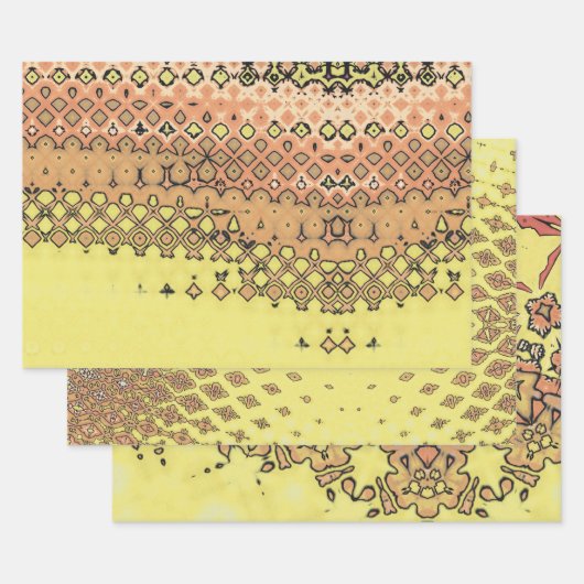 Feuille De Papier Cadeau Morph 1 abstrait asymétrique (Lot)