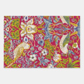Feuille De Papier Cadeau Morris fraise Thief Oiseaux et Motif de fleurs (Devant 2)