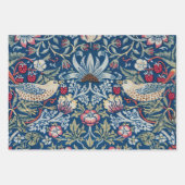 Feuille De Papier Cadeau Morris fraise Thief Oiseaux et Motif de fleurs (Devant)