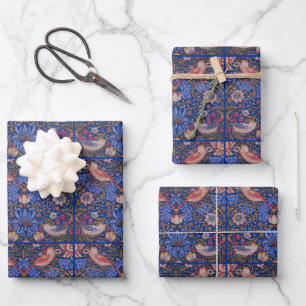 Feuille De Papier Cadeau Morris Voleur de Fraises Lavande Rose Violet Art