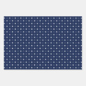 Feuille De Papier Cadeau Mosaïque bleue et blanche marine (Devant 2)