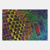 Feuille De Papier Cadeau Mosaïque colorée (Devant)