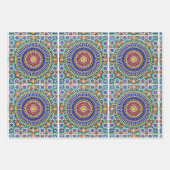 Feuille De Papier Cadeau Mosaïque marocaine (Devant 2)