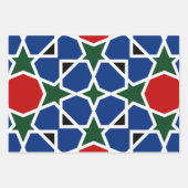 Feuille De Papier Cadeau Mosaïque marocaine Mosaïque géométrique Motif (Devant 3)