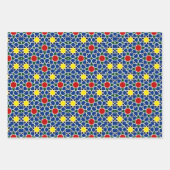 Feuille De Papier Cadeau Mosaïque marocaine Mosaïque géométrique Motif (Devant 2)