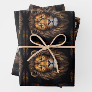 Feuille De Papier Cadeau Mosaïque Zebra Vibrant