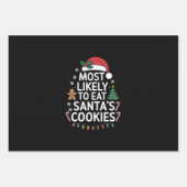 Feuille De Papier Cadeau Most Likely To Eat Santas (Devant)