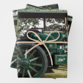 FEUILLE DE PAPIER CADEAU MOTEUR DE TRACTION DE VAPEUR (En situation)