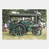 FEUILLE DE PAPIER CADEAU MOTEUR DE TRACTION DE VAPEUR (Devant 3)