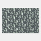 Feuille De Papier Cadeau Motif à branche d'olivier naturel (Devant 3)