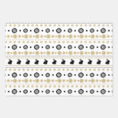 Feuille De Papier Cadeau motif à carreaux de Noël festif (Devant 3)