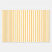 Feuille De Papier Cadeau Motif à cinq bandes jaune et blanc ensoleillé (Devant 3)