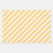 Feuille De Papier Cadeau Motif à cinq bandes jaune et blanc ensoleillé (Devant 2)