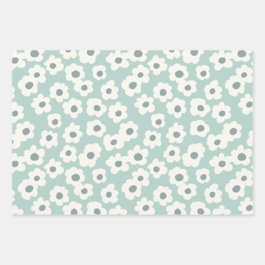 Feuille De Papier Cadeau Motif à fleurs romantique rétro (Devant)