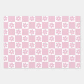 Feuille De Papier Cadeau Motif à fleurs roses (Devant 2)