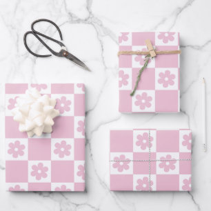 Feuille De Papier Cadeau Motif à fleurs roses