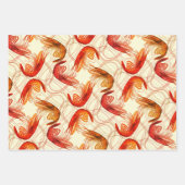 Feuille De Papier Cadeau Motif à longue antenne de crevettes (Devant 3)