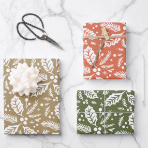 Feuille De Papier Cadeau Motif à poil creux à main multicolore