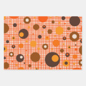 Feuille De Papier Cadeau Motif à points rétro atomique de style moderne du (Devant 3)
