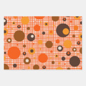Feuille De Papier Cadeau Motif à points rétro atomique de style moderne du (Devant 2)