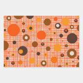 Feuille De Papier Cadeau Motif à points rétro atomique de style moderne du (Devant)