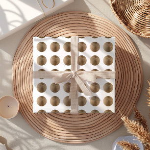 Feuille De Papier Cadeau Motif à pois en faux or de luxe