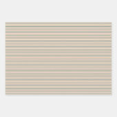 Feuille De Papier Cadeau Motif à rayures blanches rose simple Sage Green (Devant 2)