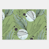 Feuille De Papier Cadeau Motif Abstrait botanique (Devant 3)