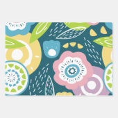 Feuille De Papier Cadeau Motif Abstrait coloré (Devant)