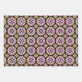 Feuille De Papier Cadeau Motif Abstrait Dahlia (Devant 3)