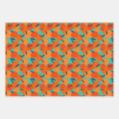 Feuille De Papier Cadeau Motif Abstrait de fruits orange (Devant 3)