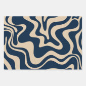 Feuille De Papier Cadeau Motif Abstrait Liquid Swirl Retro (Devant)