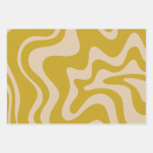 Feuille De Papier Cadeau Motif Abstrait Liquid Swirl Retro (Devant 2)