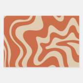 Feuille De Papier Cadeau Motif Abstrait Liquid Swirl Retro (Devant 3)