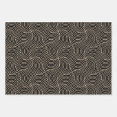 Feuille De Papier Cadeau Motif Abstrait moderne (Devant 3)