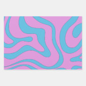 Feuille De Papier Cadeau Motif Abstrait moderne Retro Liquid Swirl Funky (Devant 3)