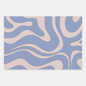 Feuille De Papier Cadeau Motif Abstrait moderne Retro Liquid Swirl Funky (Devant 3)