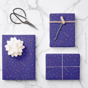 Feuille De Papier Cadeau Motif Abstrait rétro