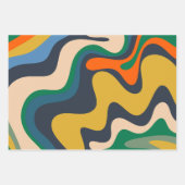 Feuille De Papier Cadeau Motif Abstrait Retro Liquid Swirl (Devant 2)