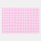 Feuille De Papier Cadeau Motif Abstrait Soft Pink Grid (Devant 3)