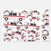 Feuille De Papier Cadeau Motif ambulancier (Devant 3)